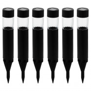 48902   Комплект из 6 свет-ков на солнечн батарее ROSALBA, 6X0,06W(LED), сталь, пластик, черный
