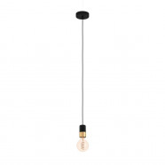 31075  Подвесной потолочный светильник (люстра) CALARI, 1Х40W, E27, H1500, Ø50, сталь, латунь