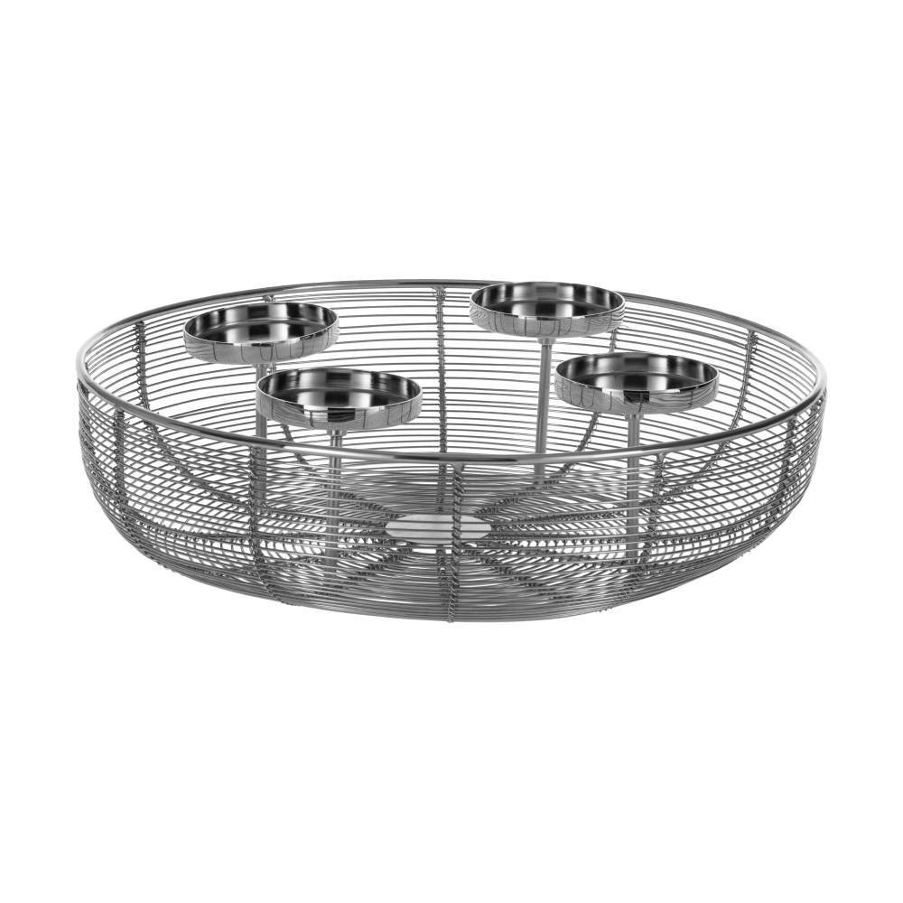 EGLO 427161 Подсвечник HAGONY, B100, Ø360, сталь, серебристый