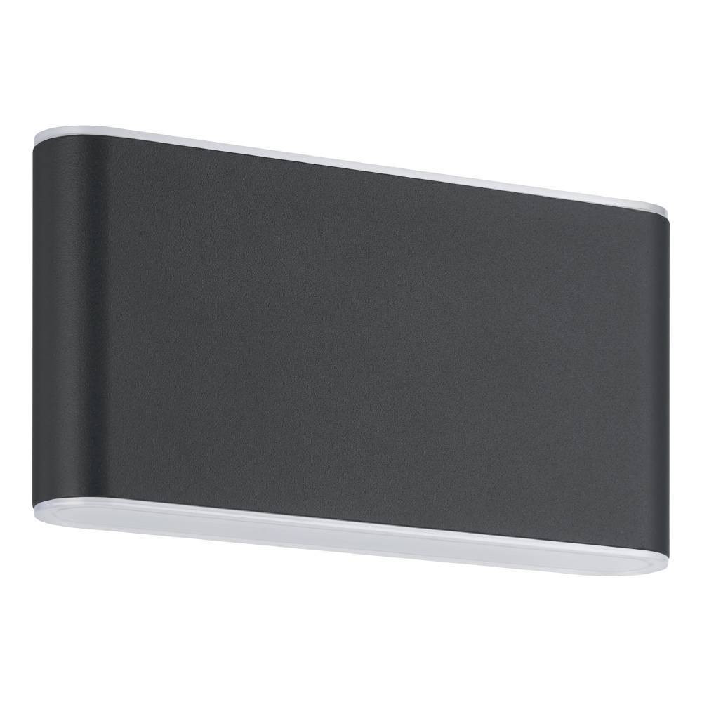 EGLO 901026 Уличное бра GRUTTI, 2X6W (LED), 3000K, 4000K, 6500K, 850lm, IP65, L175, H90, A50, алюминий, антрацитовый/пластик полупрозрачный