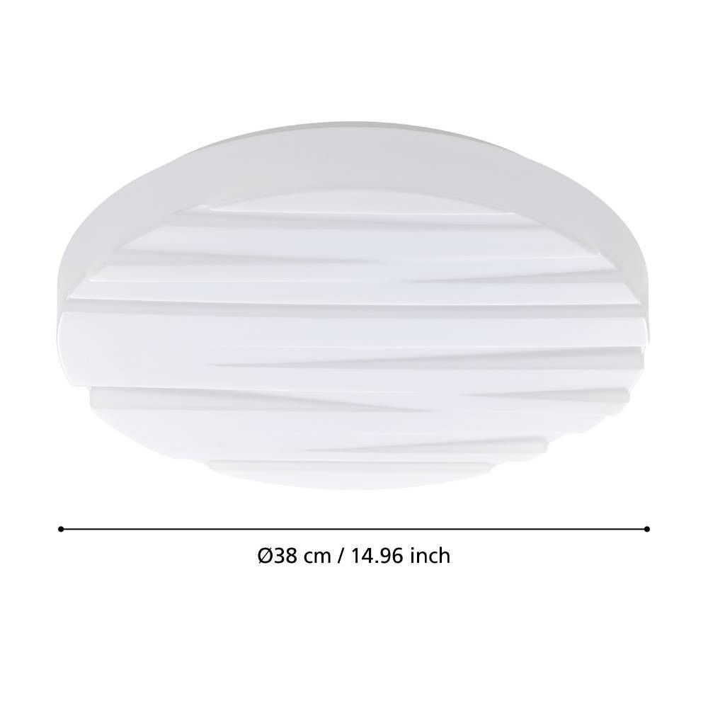 EGLO 900608 Потолочный светильник FERENTINO, LED 19,5W, 2300lm, Ø380, A60, сталь, белый/пластик, белый
