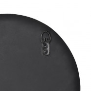 425039  Зеркало декоративное BANI, H5, Ø500, дерево, зеркальное стекло, чёрный