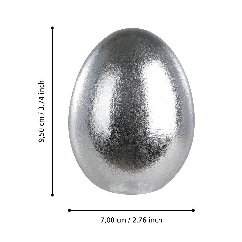 EGLO 427928  Фигурка Яйцо CHILANDY Ø70, H95 керамика, серебряный