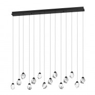 390414  Светодиодный подвес SINDICAT, 14X3W(LED) ,3000K, 4900lm, сталь, черный, прозрачный