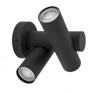 902384  Уличный настенный светильник FOSSIGNANO, 1x6W(LED), 3000K, IP44, алюминий, черный