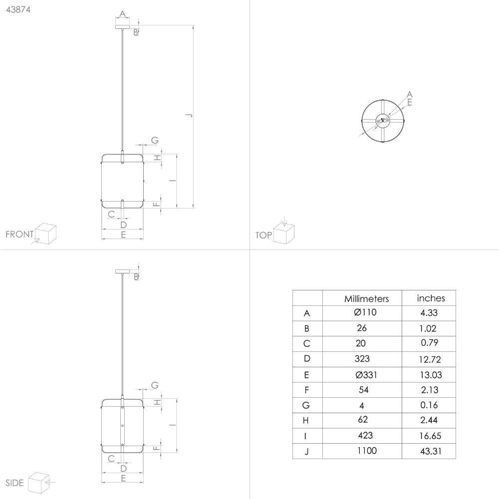 EGLO 43874  Подвесной светильник SURFLEET, 1X40W, Е27, Ø330, H1100