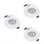  Комплект встраив. светильников SALICETO, 3х4,8W(LED), 2700К, Ø88, алюминий, белый