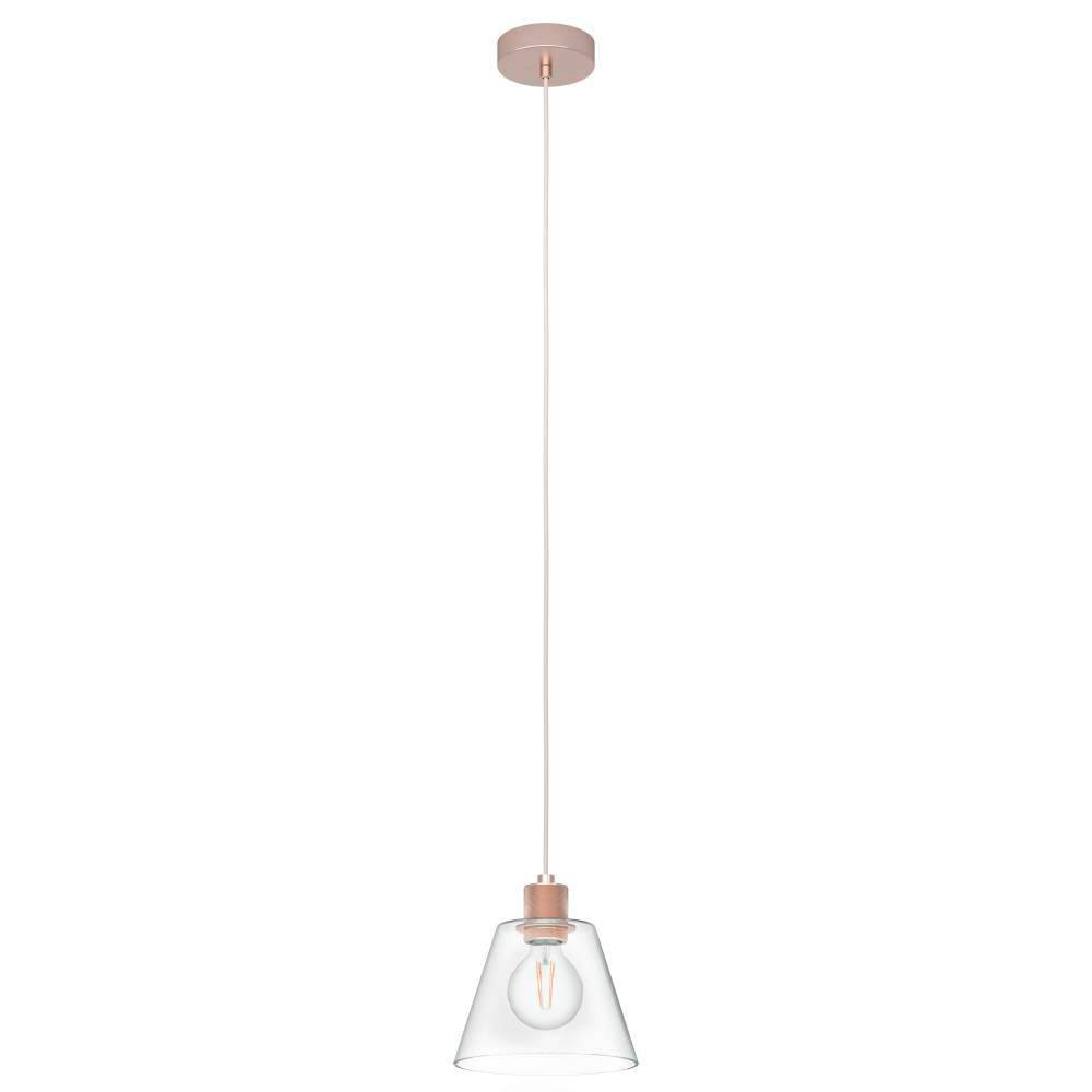 EGLO 43631  Подвесной потолочный светильник (люстра) COPLEY, 1Х40W, E27, H1100, Ø200, сталь/алюминий/стекл