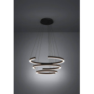 390532  Светодиодный подвес с регулировкой цветовой температуры LABONETE, 50W(LED), Ø800, 2200-6500K, 9000lm, алюминий, сталь, черный, белый