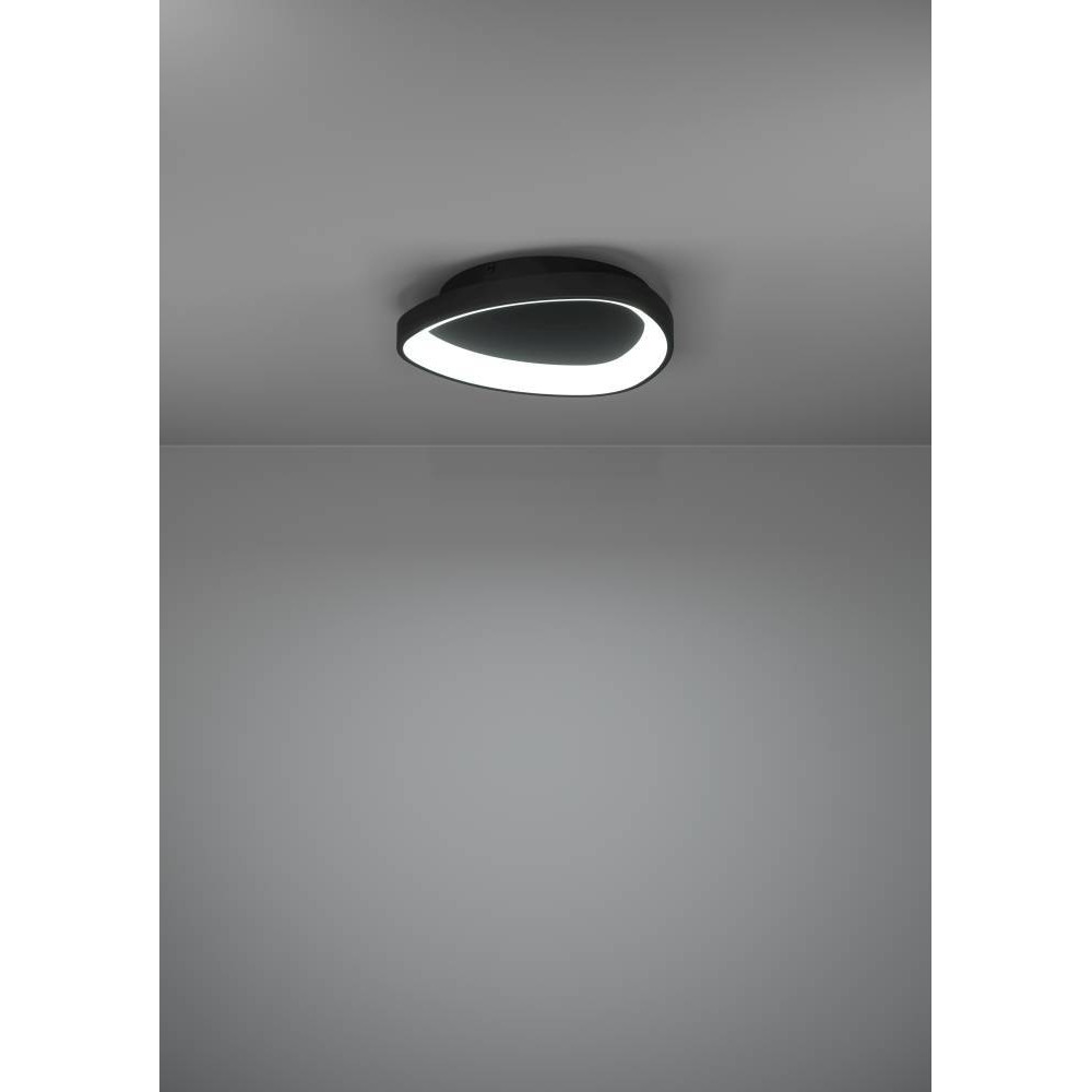 EGLO 901584 Светод потолочн свет-к LORETELLO, 12W(LED), пластик, сталь, черный, 2700-6500K, 1440lm
