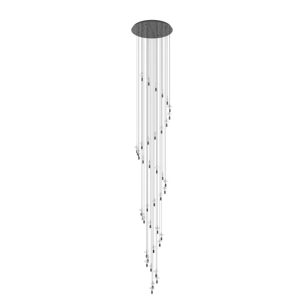 EGLO 390492  Светодиодный подвес с регулировкой цветовой температуры COMAREIRA, 40X2,1W(LED), Ø780, 2200K, 3000K, 4000K, 8800lm, сталь, никель черный, прозр