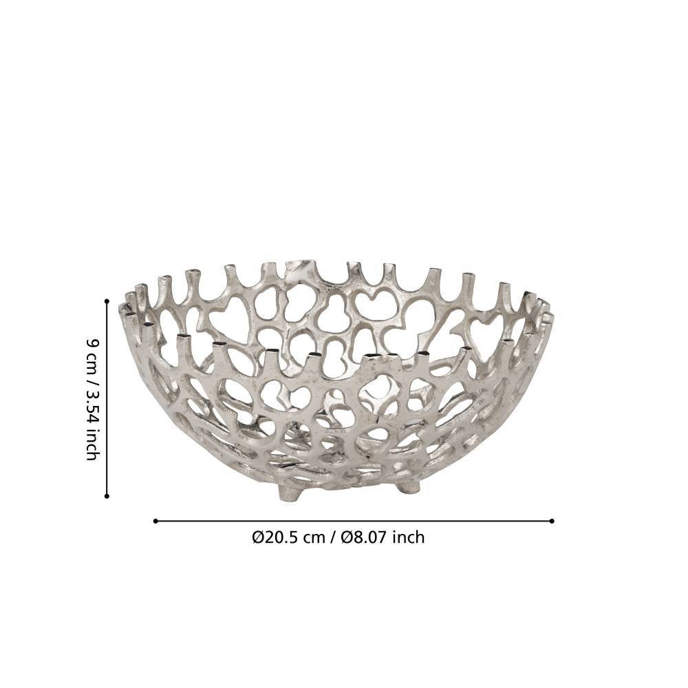 EGLO 427495 Чаша декоративная KIMITSU, Ø205, H90, никель