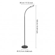 902176  Светодиод торшер с регулировкой цветовой температуры LAURO, 1X5,5W(LED), 2700K, 4000K, 6500K, 600lm, пластик, черный