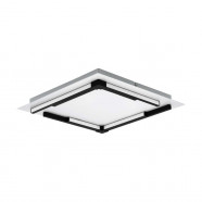 900329  Потолочный светильник ZAMPOTE, LED 25W, 3300lm, L380, B380, H50, алюминий, сталь, белый, черный/пластик, белый
