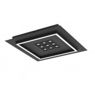 901192  Светодиодный потолочный светильник с регул тем-ры света BALAZOTE, 1X20,5W;9X0,9W(LED), 360х360, 2700-6500K, 2300lm, сталь, черный/пластик, белы