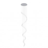 390478  Светодиодный подвес с регулировкой цветовой температуры ALEMDINA, 40X2,1W(LED), Ø780, 2200K, 3000K, 4000K, 8800lm, сталь, хром, прозрачный