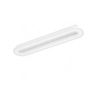 901236  Светодиодный потолочный светильник  MACCHIONI, 20W(LED), 550x120, сталь, пластик, белый/ пластик с эфф. хрусталя, белый, 2700-6500K, 2360lm