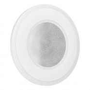 901231  Светодиодный потолочный светильник  MACCHIONI, 12W(LED), Ø200, сталь, пластик, белый/ пластик с эфф. хрусталя, белый, 4000K, 1560lm