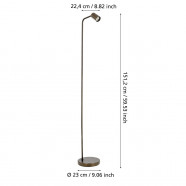 901867  Торшер RIGOMAGNO, 1X5W(GU10), сталь, бронзовый