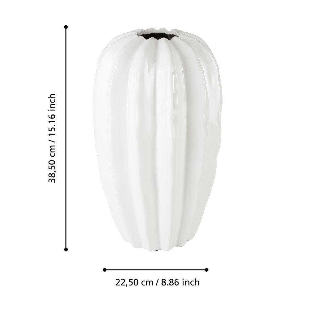 EGLO 421671 Ваза EGELE, H385, Ø225, керамика, белый