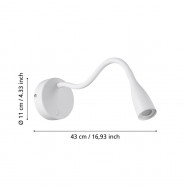 901819  Светодиодный спот OLIVANDINO, 3,8W(LED), 3000K, 320lm, сталь, белый, белый