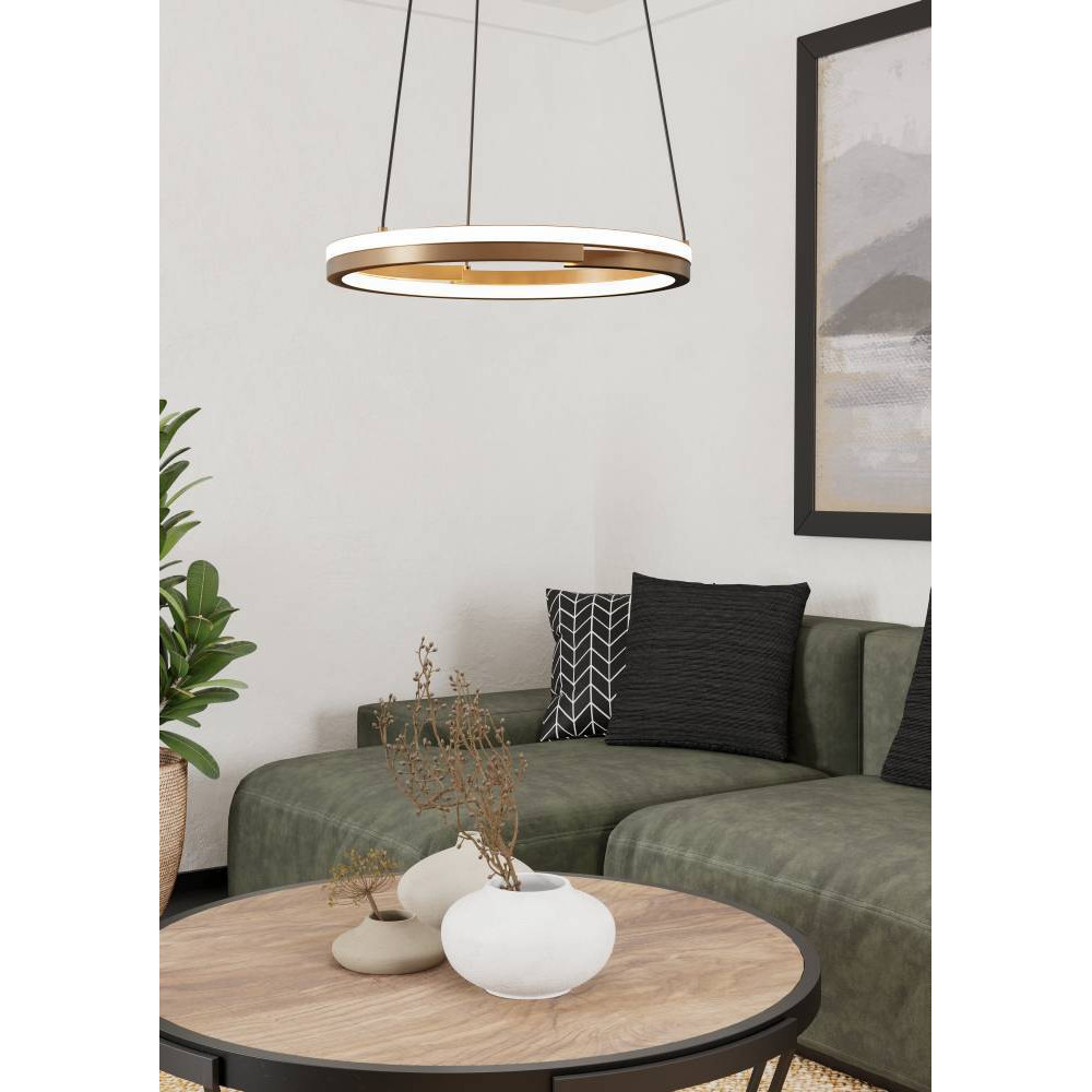 EGLO 901826  Светодиодный подвес с регулировкой цветовой температуры MEZZOMONTE, 1X20W;1X20W(LED;LED), 2700-6500K, 2220;2220lm, алюминий, сталь, бронзовый, 