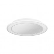 901232  Светодиодный потолочный светильник  MACCHIONI, 20W(LED), Ø380, сталь, пластик, белый/ пластик с эфф. хрусталя, белый, 2700-6500K, 2360lm