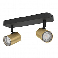 EGLO 300584  Спот CONSUMA 1, 2X5W(GU10), IP44,сталь, черный, латунь состаренный