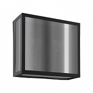 EGLO 31566  Уличн настен свет-к ALAMONTE SMOKE, 2x40W(E27), IP44, L290, H260, сталь, черный, стекло, черный, прозрачный