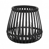 EGLO 422085  Подсвечник BUNAWAN, B200, Ø220, дерево, стекло, черный