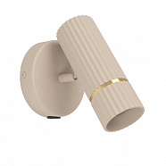 EGLO 901153  Светод бра CAMINIA, 1х5W (GU10-LED), 345lm, L110, H155, A140, сталь, песочный, брашированная латунь