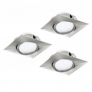 EGLO 95846  Встраиваемые светильники PINEDA, 3X4,9W (LED), L84, B84, ET40, пластик, матовый никель