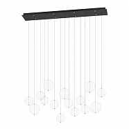 EGLO 390334  Люстра диммируемая ESPARDELLO, 8X5,4W (LED), 3000K, 4080lm, L1170, B200, H1500, сталь, черный/стекло, прозрачный
