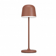 900459  Аккумуляторная настольная лампа сенсорная  MANNERA, 2,2W(LED), Ø110, H340, IP54, алюм.,сталь, рыжий/пластик,белый