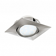 EGLO 95843  Встраиваемый светильник PINEDA, 4,9W (LED), L84, B84, ET40, пластик, матовый никель