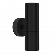 EGLO 902038  Уличн светодиод свет-к настенный TOMELLOSO, 2X28W(GU10), IP44, алюминий, черн, стекло, прозрачн
