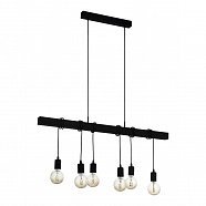 EGLO 44062  Подвес TOWNSHEND, 6x40W(E27), L1000, B100, H1100, сталь, дерево, черный
