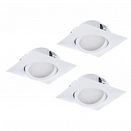 EGLO 95844  Встраиваемые светильники PINEDA, 3X4,9W (LED), L84, B84, ET40, пластик, белый
