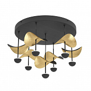EGLO 390411  Светод настенно-потолочн свет-к  DRACERA, 7X2,3W(LED), Ø505, 3000K, 1960lm, сталь, черный, черный, золотой