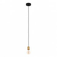 EGLO 43803  Подвесной потолочный светильник (люстра) YORTH, 1Х40W, E27, H1500, Ø50, сталь, черный, бронзовый