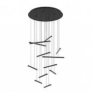 EGLO 390351  Люстра диммируемая LINDOZA, 12X8,4W (LED), 3000K, 12000lm, Ø780, сталь, черный/пластик, белый